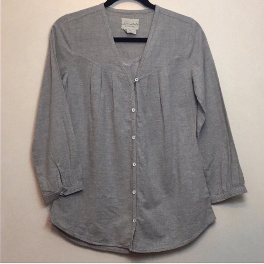 NWOT Loomstate Gray Organic Cotton Shirt Top XS